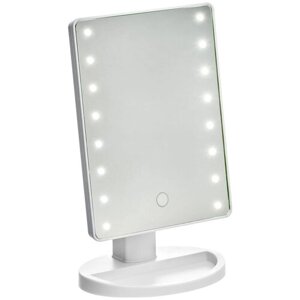 Зеркало с подсветкой для макияжа BRADEX, настольное косметическое, с лампочками, в ванную, размер 21х16х5,5 см