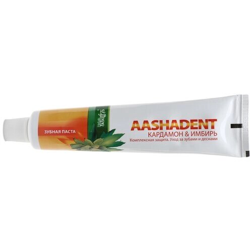 Зубная паста Aashadent Кардамон - Имбирь, 100 мл, 100 г