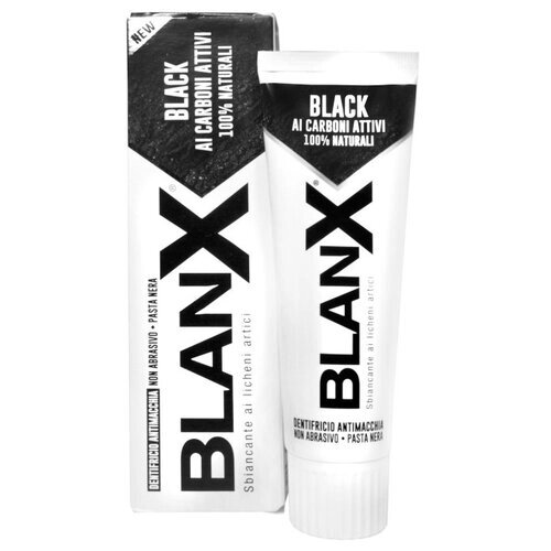 Зубная паста BlanX Black Charcoal, отбеливающая, 75 мл