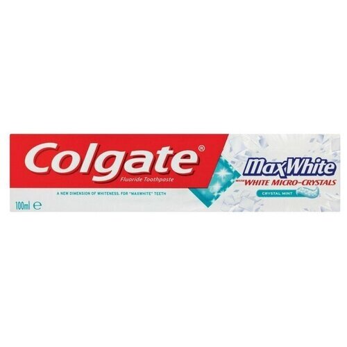 Зубная паста Colgate Max White Crystal Mint, 100 мл, 162 г