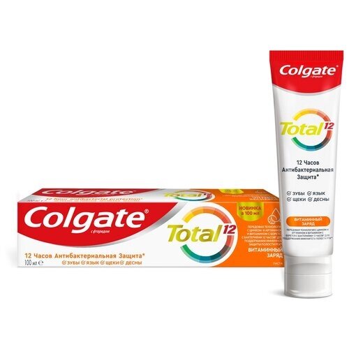 Зубная паста Colgate Total 12 Витаминный заряд антибактериальная, 100 мл