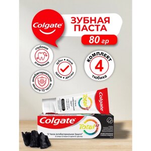Зубная паста Colgate TOTAL Глубокая чистка Уголь 80 гр. х 4 шт.