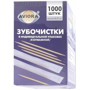 Зубочистки бамбуковые Aviora 1000 штук, 1714500