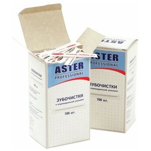 Зубочистки деревянные Aster Professional 700 штук в бумажных упаковках