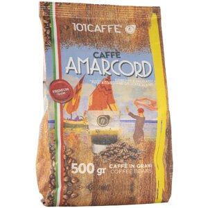 101CAFFE Amarcord coffee beans - кофе в зернах - премиальный сбалансированный бленд из 50% арабики и 50% робусты (обжарен и упакован в Италии)