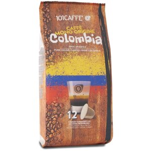 101CAFFE Colombia coffee - 100% арабика из Колумбии (12 капсул совместимых с кофе машинами типа Nespresso)