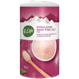 4Life соль гималайская розовая, мелкий, 250 г, пластиковая банка