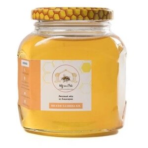 Башкирский липовый эко-мёд "Мёд от пчёл", 500гр (стекло)