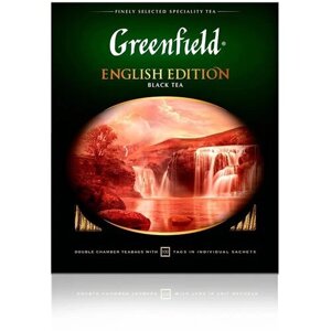 Чай черный Greenfield English Edition в пакетиках, 100 пак.