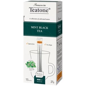 Чай черный Teatone в стиках, 27 г, 15 пак.