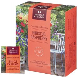 Чай Деловой Стандарт Hibiscus and raspberry травяной 100 пакетиков, 1595129