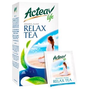 Чай травяной Acteav life Relax в пакетиках, липа, лаванда, 25 пак.