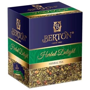 Чай травяной Berton Herbal Delight, в пирамидках, мята, папайя, 20 пак.