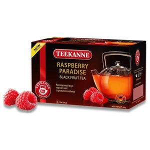 Чайный напиток красный Teekanne Raspberry-vanilla в пакетиках, малина, шиповник, 20 пак.