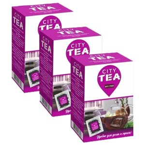 Черный крупнолистовой чай Эрл Грей с бергамотом, натуральный чай в пакетиках для чайников и френч-прессов, CITY TEA, 3 шт. 10 х 5 гр.