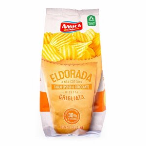 Чипсы картофельные рифленые GRIGLIATA с пониженным содержанием жира (30%ELDORADA, ТМ AMICA CHIPS, 0,13 кг