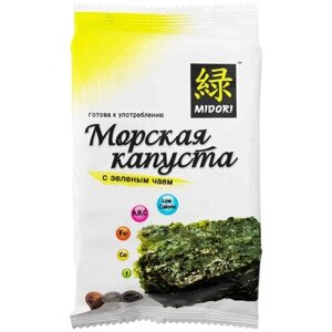 Чипсы MIDORI Морская капуста, зеленый чай, 5 г