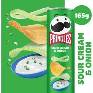 Чипсы Pringles Sour Cream & Onion / Принглс Сметана Лук 2 по 165 г.