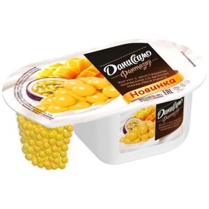 Даниссимо йогурт Фантазия с хрустящими шариками со вкусом маракуйи и манго, 6.9%105 г