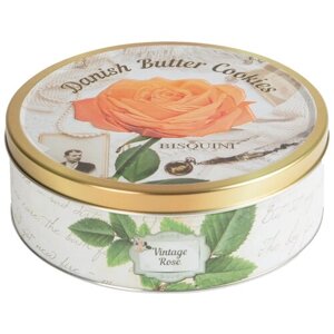 Датское сдобное печенье ассорти Bisquini 400 грамм (Оранжевая роза)