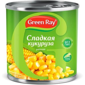 Деликатесная сладкая кукуруза Green Ray, 340 г, 425 мл