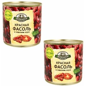 Домашние заготовки, фасоль красная в томатном соусе по 400 гр