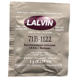Дрожжи Lalvin винные сухие 71B-1122 (1 шт. по 5 г)