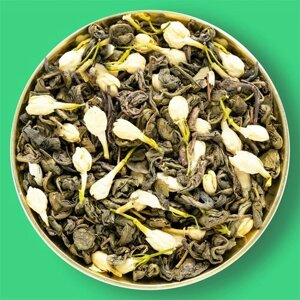 EMIR TEA Зеленый чай рассыпной листовой с жасмином, натуральный китайский / очищающий напиток, 100 гр.