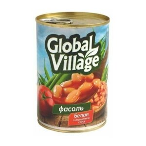 Фасоль белая в томатном соусе Global Village 425 мл - 3 шт