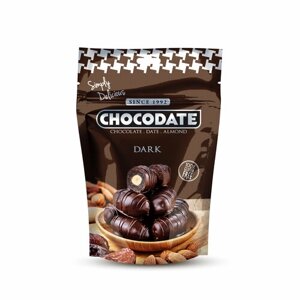 Финики с миндалем в темном шоколаде без глютена Chocodate 100 грамм