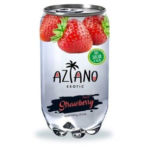 Газированный напиток Aziano Strawberry, 0.35 л, пластиковая бутылка
