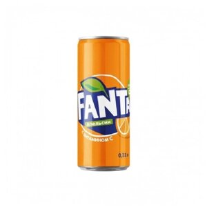 Газированный напиток Fanta Апельсин, ж/б 0,33л х 24 шт
