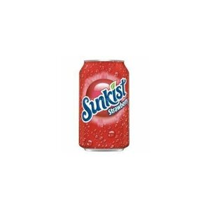 Газированный напиток SunKist Strawberry 12 штук по 355 мл, со вкусом клубники