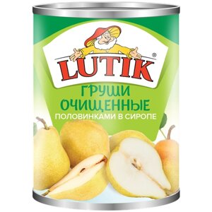 Груши очищенные LUTIK в сиропе консервированные, 3100мл