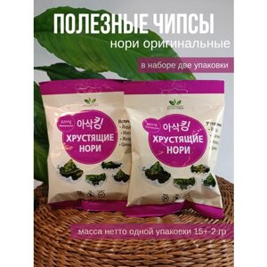 Хрустящие чипсы Нори Оригинальные из водорослей. 30 гр