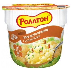 Картофельное пюре Роллтон с сухариками 24штx40г