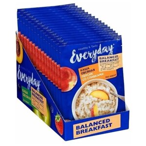 Каша Everyday Balanced Breakfast овсяная Персик со сливками, 15штx40г/уп