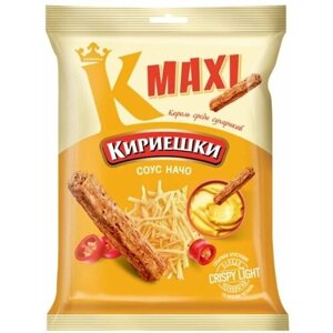Кириешки Maxi, сухарики со вкусом соуса начо,10 шт по 60 г