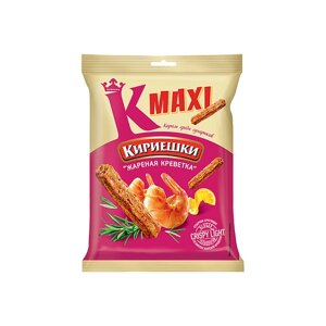 «Кириешки Maxi», сухарики со вкусом жареных креветок, 60 г, 6 штук