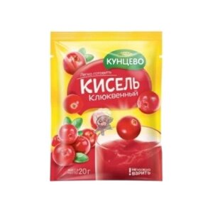 Кисель Кунцево Клюквенный, 20 г, 200 мл