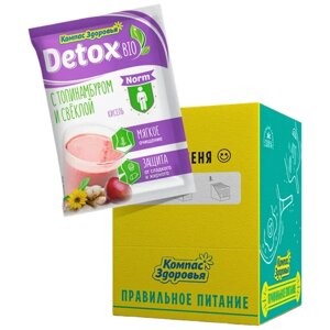 Кисель овсяно-льняной "Detox Bio Norm" на фруктозе, 25 гр Компас здоровья (10 шт. в наборе)