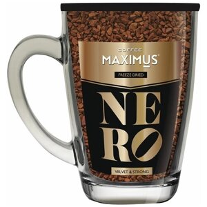 Кофе растворимый Maximus Nero, стеклянная кружка, 70 г