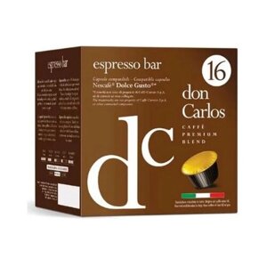Кофе в капсулах Don Carlos Espresso Bar, интенсивность 3, 16 кап. в уп.