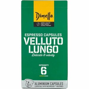 Кофе в капсулах NESPRESSO - Velutto Lungo 6 - DIMELLO 10 штук по 5.6 г