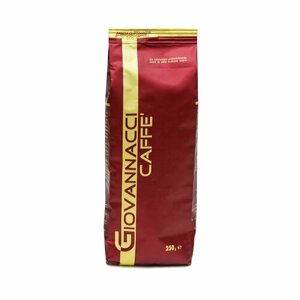 Кофе в зернах BORDEUX, смесь обжаренная 80% арабики и 20% робусты, GIOVANNACCI, 0,25 кг (коричневый фольгированный пакет)