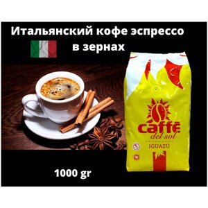 Кофе в зернах CAFFE' DEL SOL iguazu/ 1000gr/60% арабика, 40% робуста)