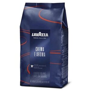 Кофе в зернах Lavazza, Crema E Aroma (Лавацца, Крем Арома Эспрессо), 1 кг, арабика/робуста, для кофемашины