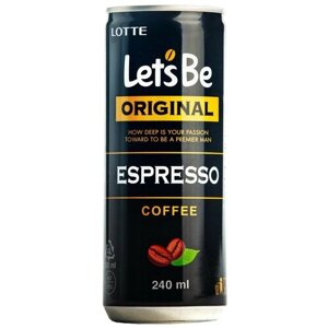 Кофейный напиток Lotte Let's Be Espresso, 0.24 л 240 г