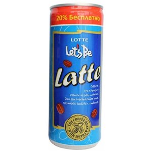 Кофейный напиток Lotte Let's Be Latte, 0.24 л