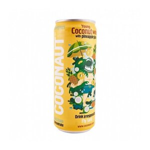Кокосовая вода Coconaut, натуральная, негазированная с ананасовым соком, 320 мл (12 шт)
